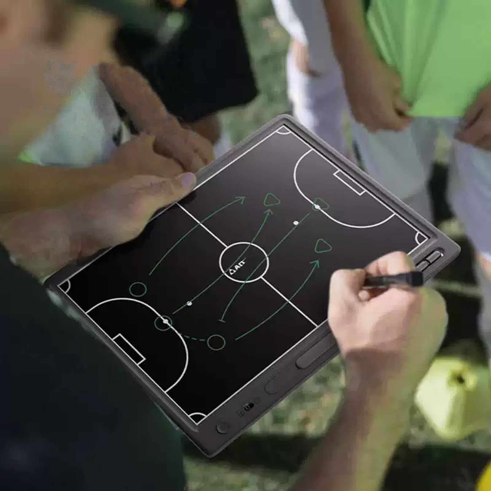 Tablero Electrónico de Entrenamiento de Fútbol, Pizarra Táctica LCD de Fútbol, Pizarra Entrenador, Tablero Táctico Portátil, Pizarras Estratégicas con Lápiz y Bolsa de Almacenamiento(15in)