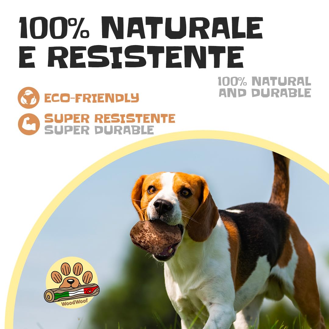 WoodWoof Masticativi Naturali per Cani - Radice di Erica M 200-400 g - Antistress, Senza Additivi, Igiene Dentale - Cani 15-25 kg