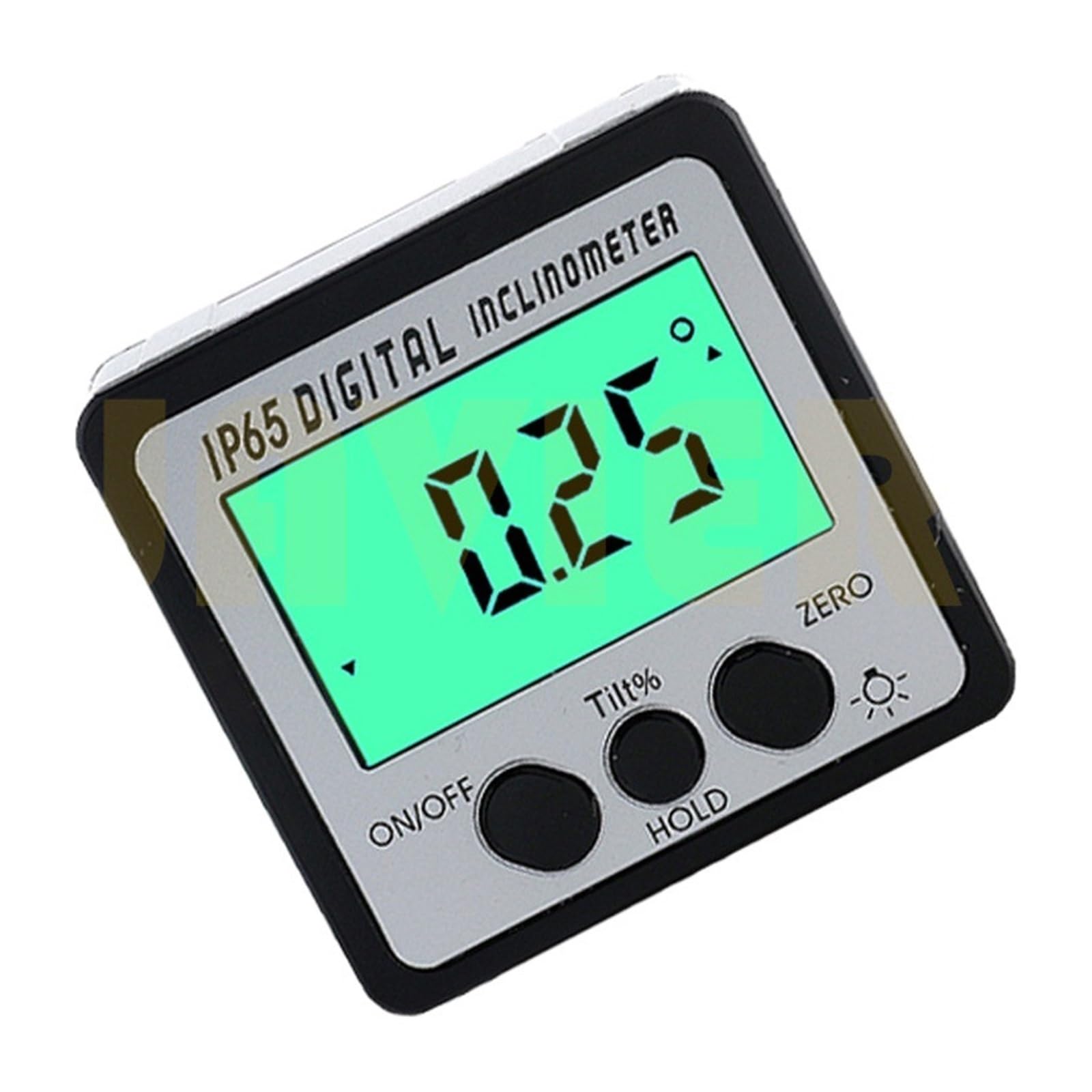Inclinometro Digitale ad Alta precisione, Strumento di misurazione dell'angolo 4X 90 con retroilluminazione IP65 Impermeabile(DC17-IP65greenlight)