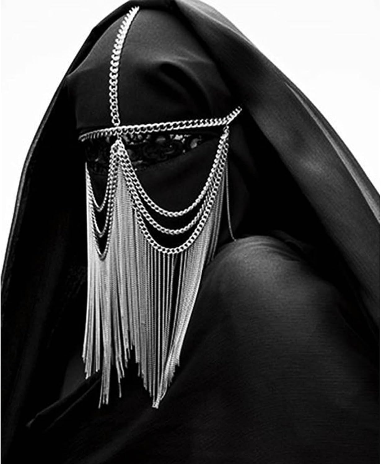 Head Chain Masquerade Punk Tassels Face Chain Party Headwear Jewelry Women Girls Tassels Head Halloween Cosplay