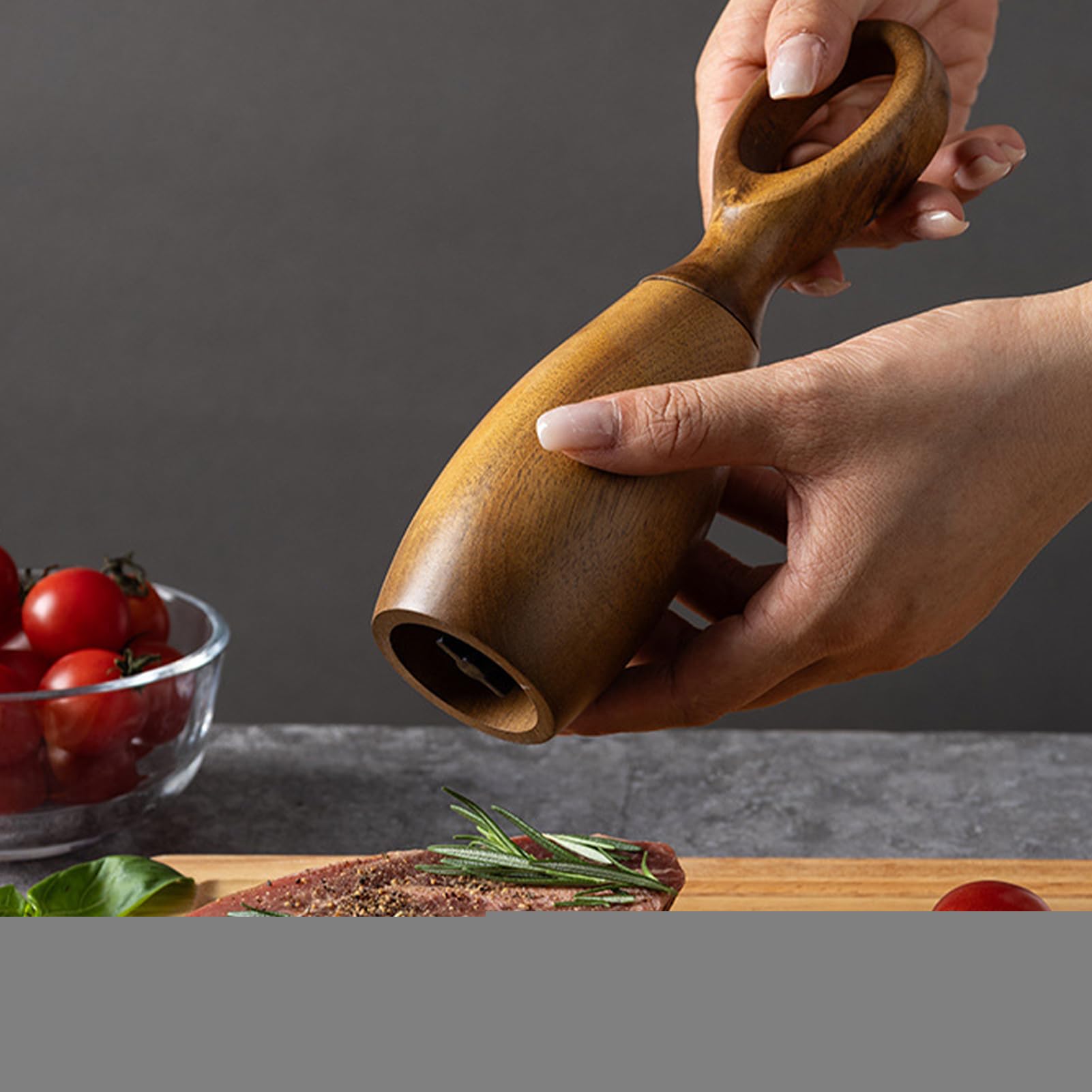Molino Para Pimienta De Madera 2 Piezas De Madera, Grosor Ajustable Manual | Set De 2 Molinillos De Pimienta Manuales Cocina Cocinar Condimentar Parrilla Hogar Restaurante Barbacoa Triturar Mezcla