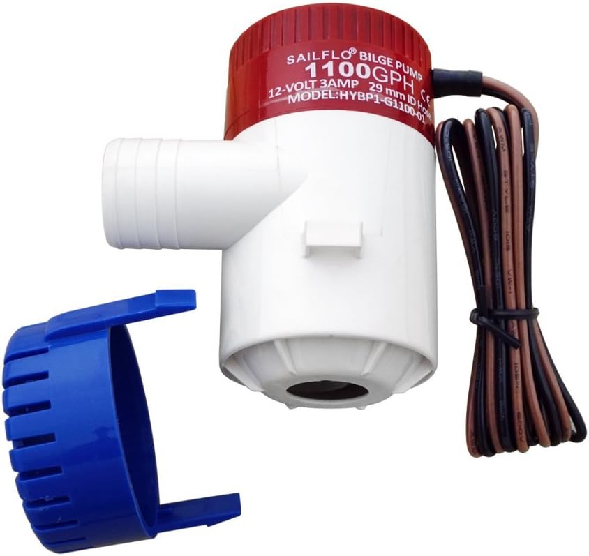 Eco-Worthy - Submersible marine bilge pump for boats - 12V, 3A, 4160 litres/hour - High flow - Quiet 8 61S hXl6LyL. AC SL1000