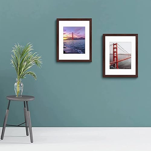 Vista 528 de Frametory, Portarretratos negro de 16 x 20 pulgadas, para fotos de 11 x 14 pulgadas con paspartú, molduras anchas (16 x 20 pulgadas, negro)