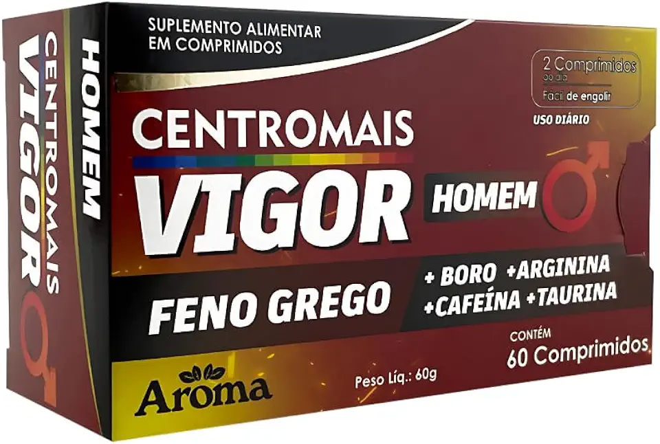Centro Mais Vigor Homem 60 Comprimidos Suplemento Energético Disposição Treino