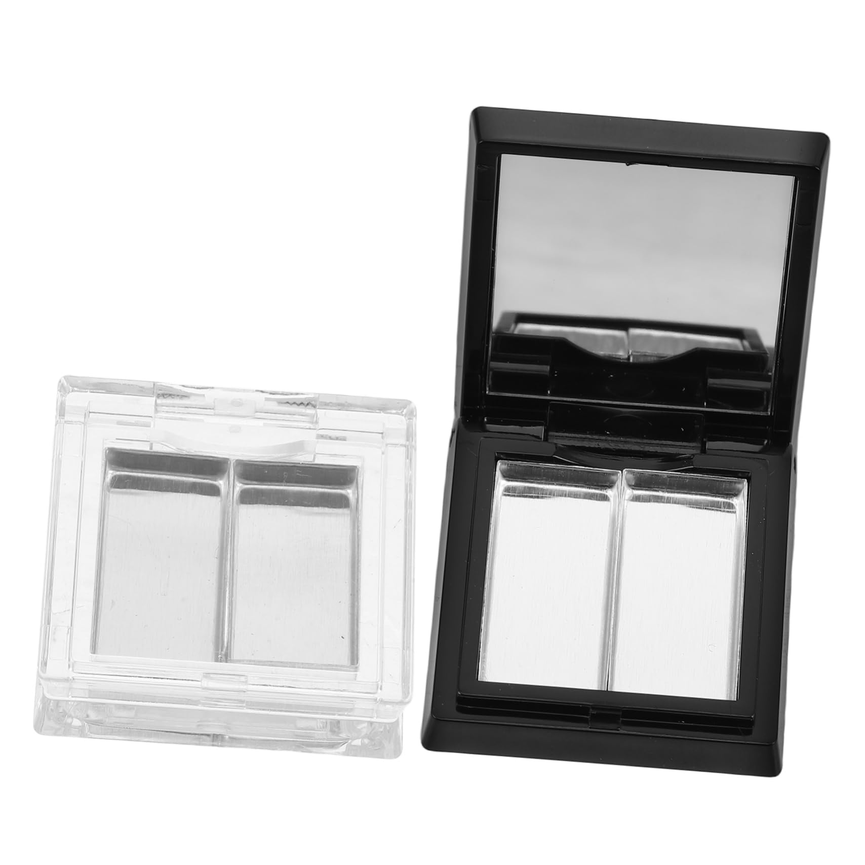 IWOWHERO Diy Lipstick Eyeshadow Palette Empty Makeup Pans Korean Mini Palette Tray Travel Makeup Container Plastic Organizer