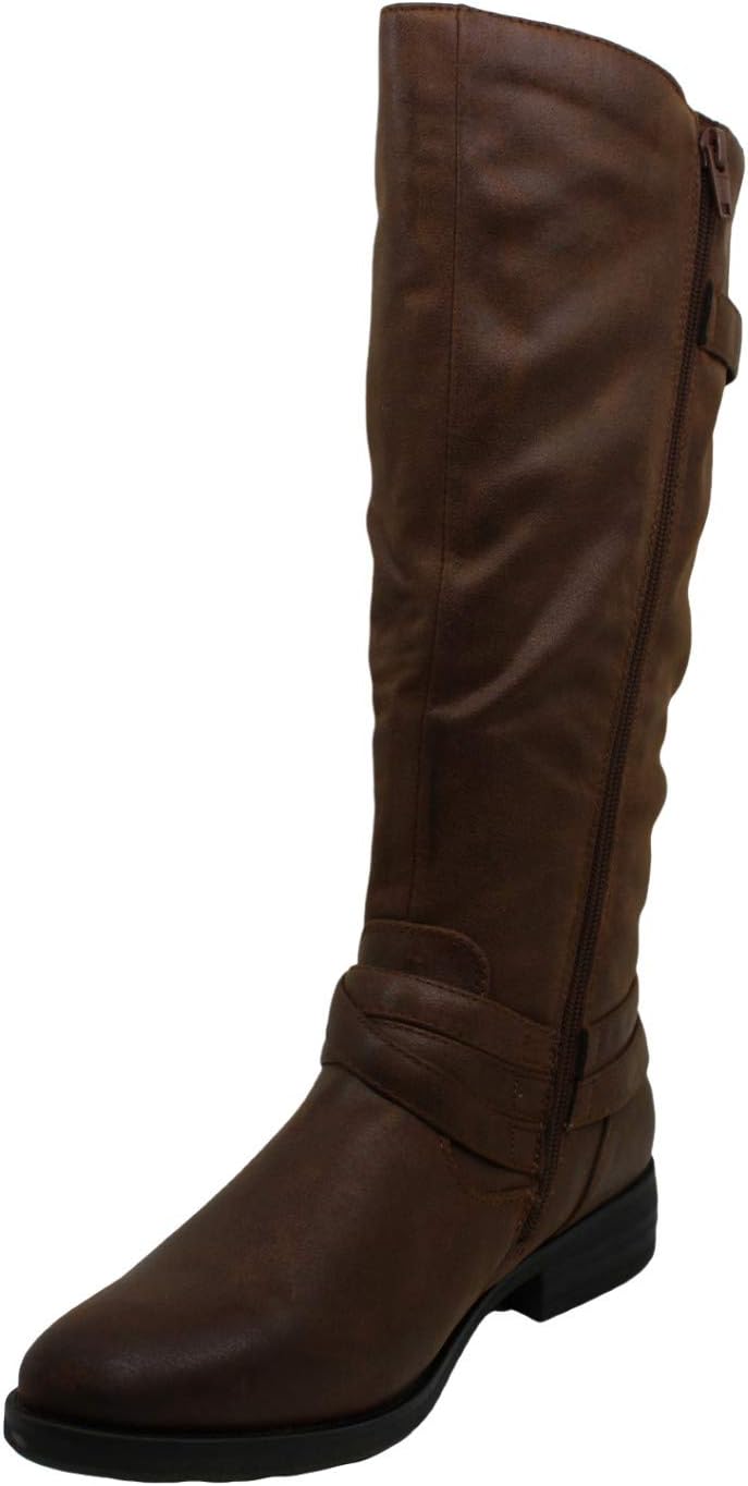 BareTraps Women's Shoes Alysha Leather Closed Toe Knee, Brush Brown, Size 6.0