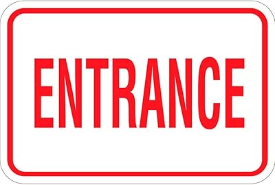 Entrance Sign OSHA Metal Aluminum Sign 10 in x 14 in