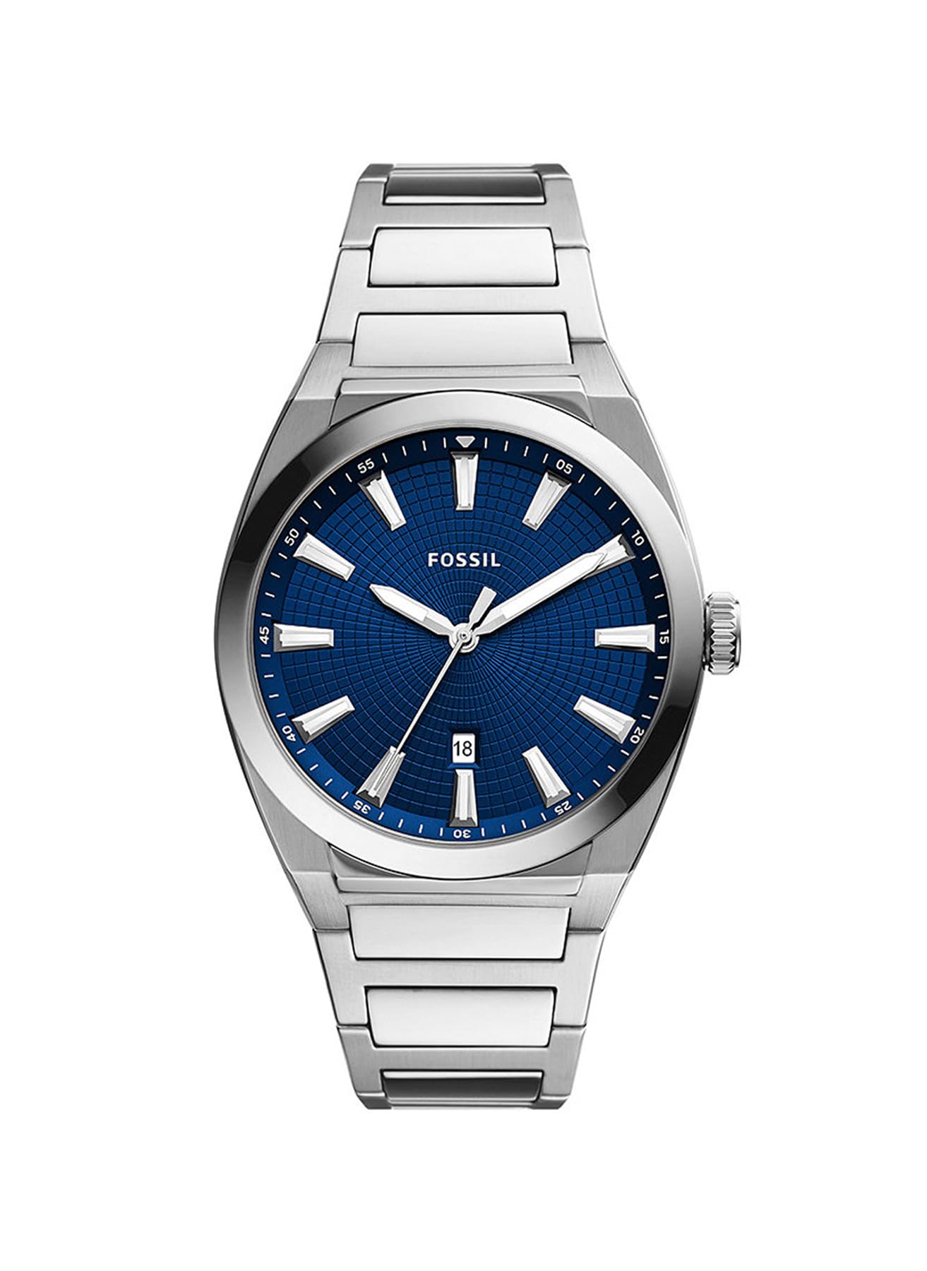Fossil Everett Watch for Men, Quartz three hand date movement with Stainless steel or Leather Strap
