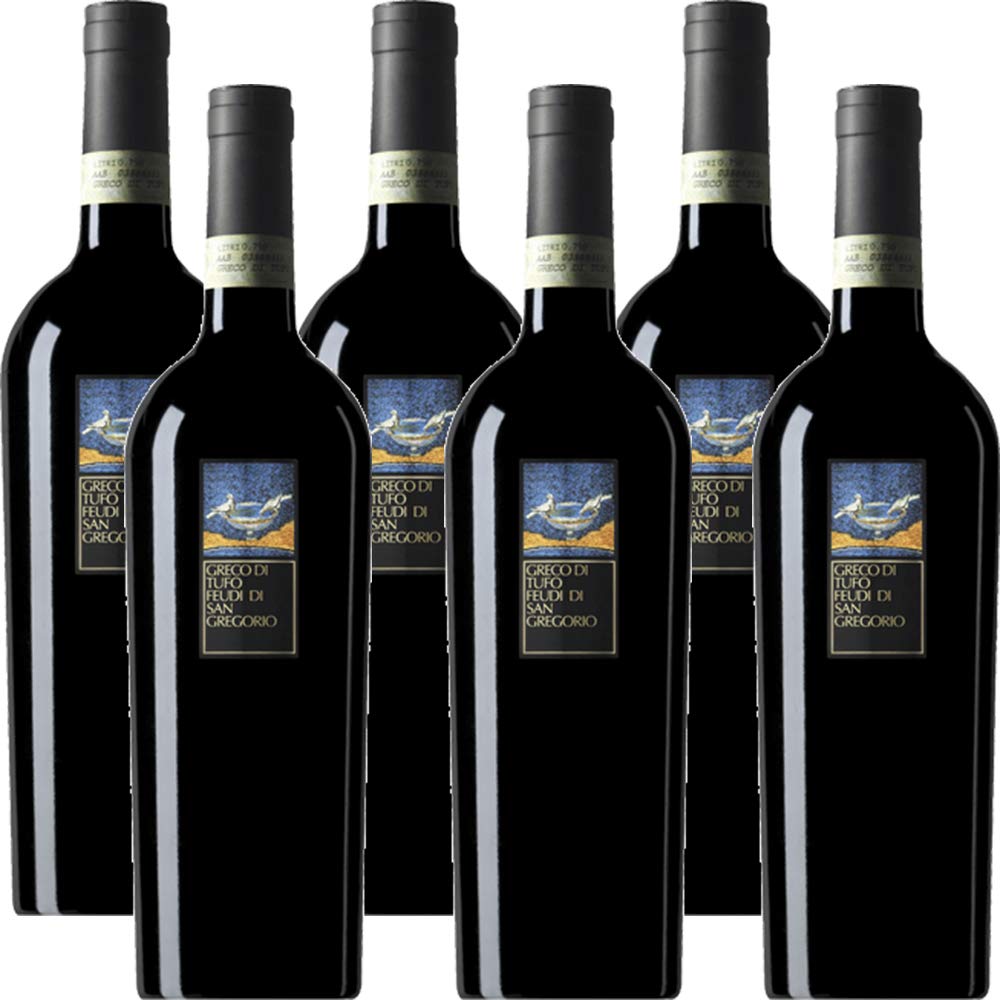 Greco di Tufo DOCG | Feudi di San Gregorio | Vino Bianco della Campania | 6 Bottiglie 75 cl | Idea Regalo