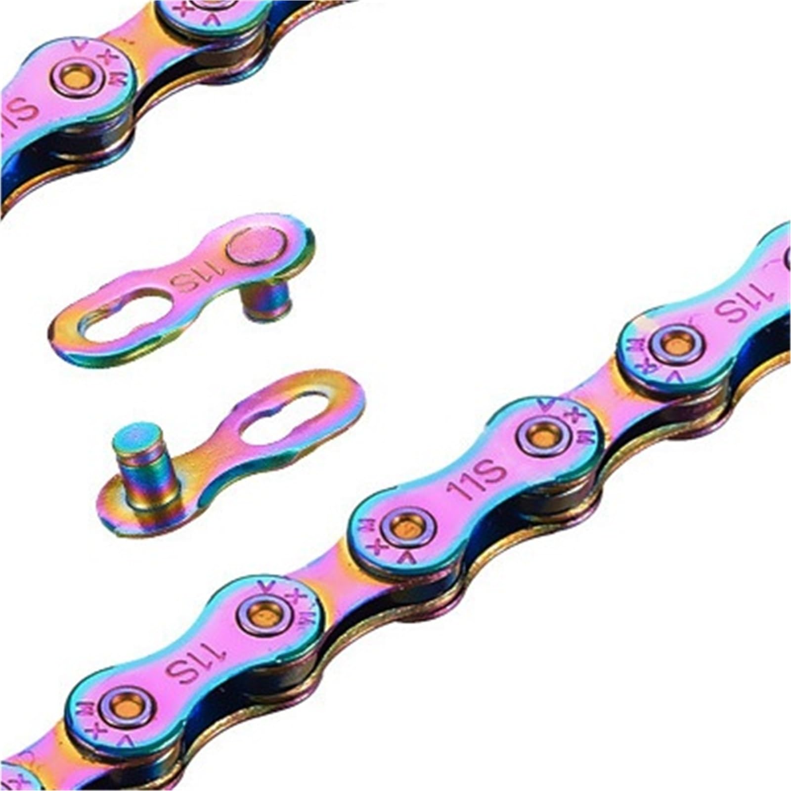 Compatibile con la catena generica for bici da 8-11 velocità | 114-116L rivestito Ti-N con Quick Link Fit MTB da strada(11speed)