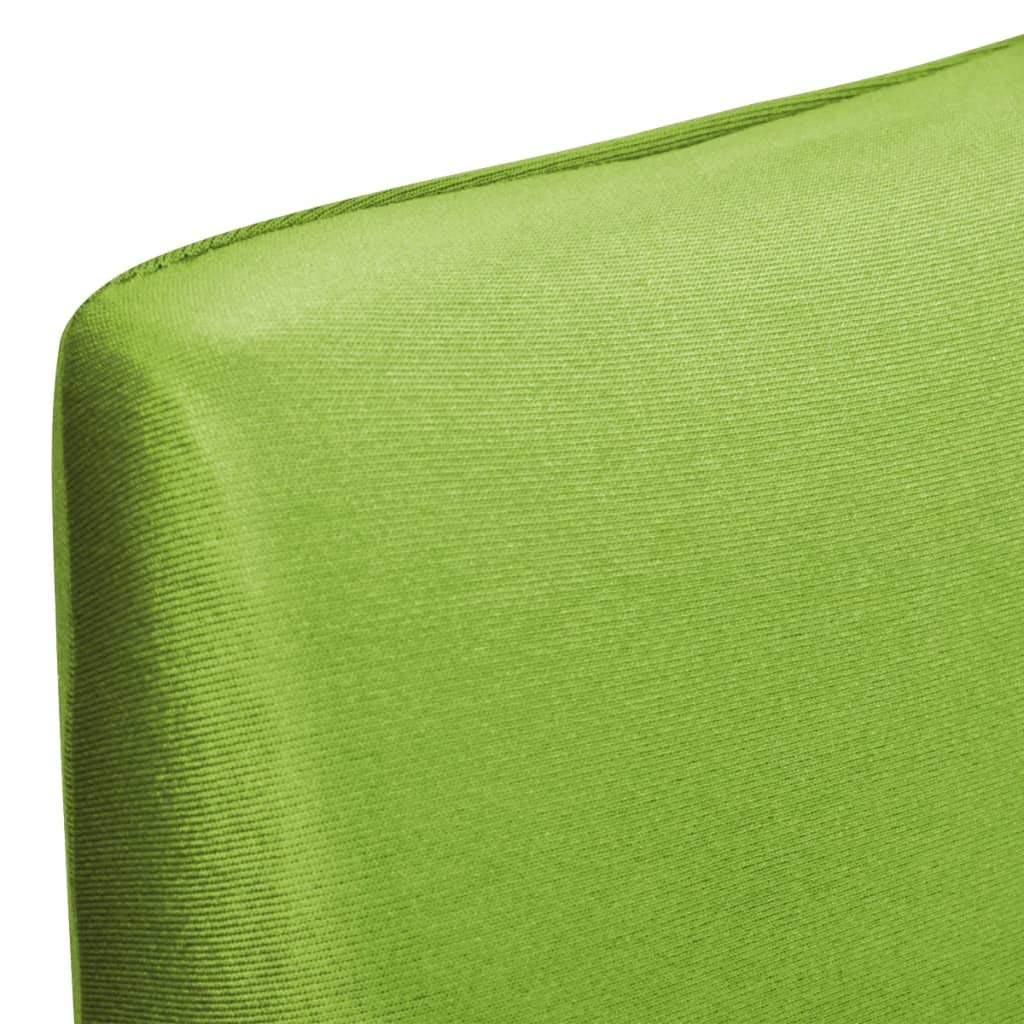 Decor - Funda recta elástica para silla, 4 unidades, color verde