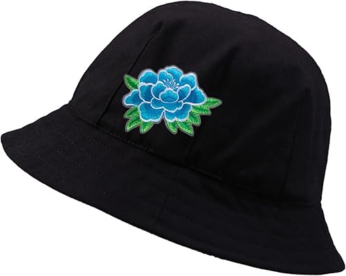 Miniatura 2 de Parches de bordado de flores de peonía, apliques, vestido de boda, decoración de bricolaje, ropa de mujer, parche de tela de costura, 6 piezas (azul)