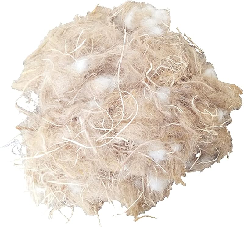 Material natural para ninho de aves com juta, cânhamo, algodão e lã YJJKJ 40 g