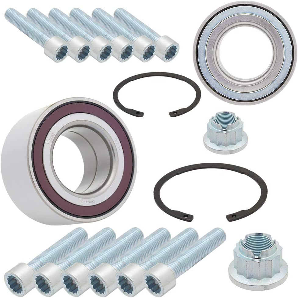 [2-Pack] 510082K Wheel  Bearing  Kit Compatible With Audi Q7, Bentley Mulsanne [Jaguar] E/F-Pace, XE, XJ [Land Rover] Discovery, Range Rover, Porche Cayenne, Rolls-Royce Phantom, Volkswagen  Touareg