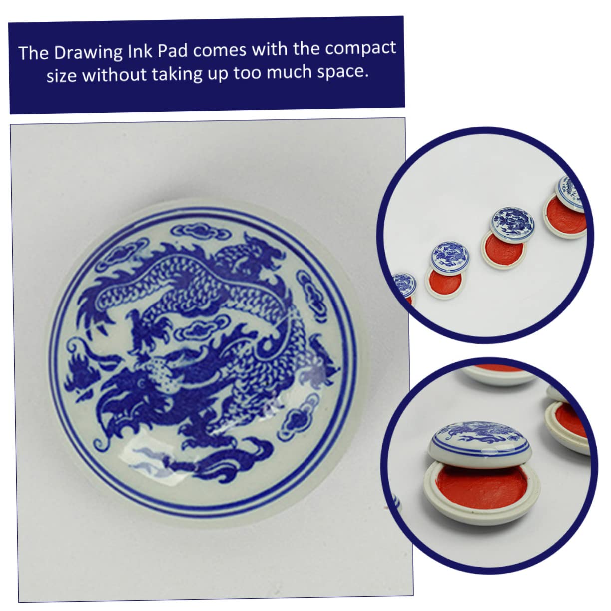 Tamponi di Inchiostro in Ceramica Multiuso Set di 5 Pezzi Adatti per Calligrafia Cinese E Pittura per Studenti E Amanti dell'Arte