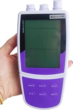Calcium Ion Concentration Meter Portable Ion Meter with Calcium Standard Solutions Ion Concentration Range 0.02-40100 ppm Accuracy 1% F.S. 2 to 5 Points Calibration 500 Data Storage