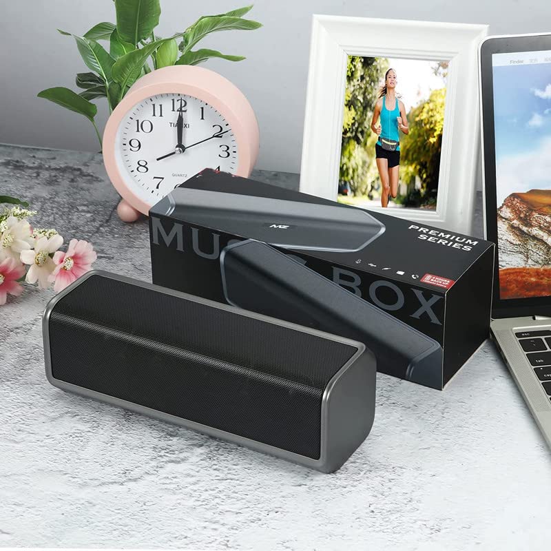 Image of DJ Bass Portable Rechargeable Bluetooth Speaker Flashing LED Light and Wireless /Outdoor /Indoor M417SP Bluetooth Speaker with Mobile Holder|USB|SD Card Slot & FM Support (Black Colour)