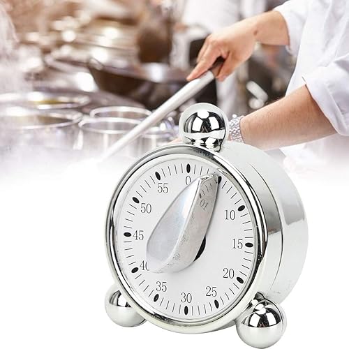Miniatura 4 de Temporizador mecánico, pequeño temporizador multifunción, mini temporizador de cocina, reloj despertador para cocina, peluquería y salón de belleza