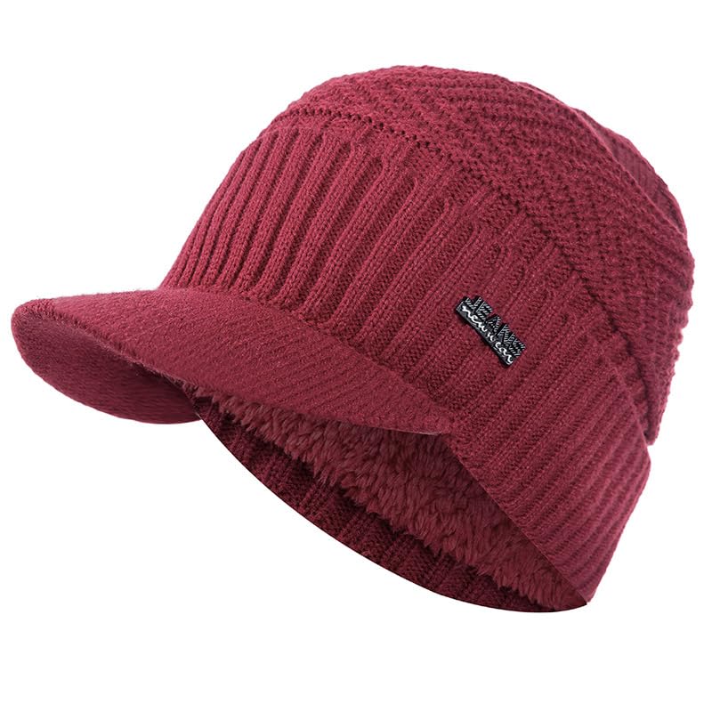 Bonnet tricoté épais chaud pour stopper le froid aux oreilles en hiver