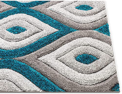 Image of Modern Soft 3D Shaggy Fur Carpets for Living Room Thick Fluffy Rugs for Bedroom, 5x7 feet, Multi Color