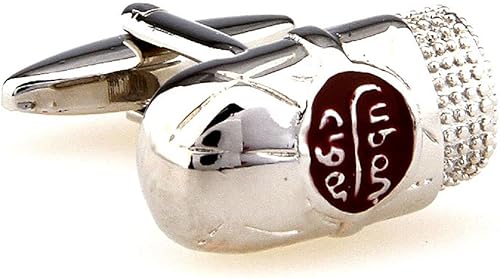 MRCUFF Par de gemelos cubanos en caja de regalo de presentación y paño de pulido