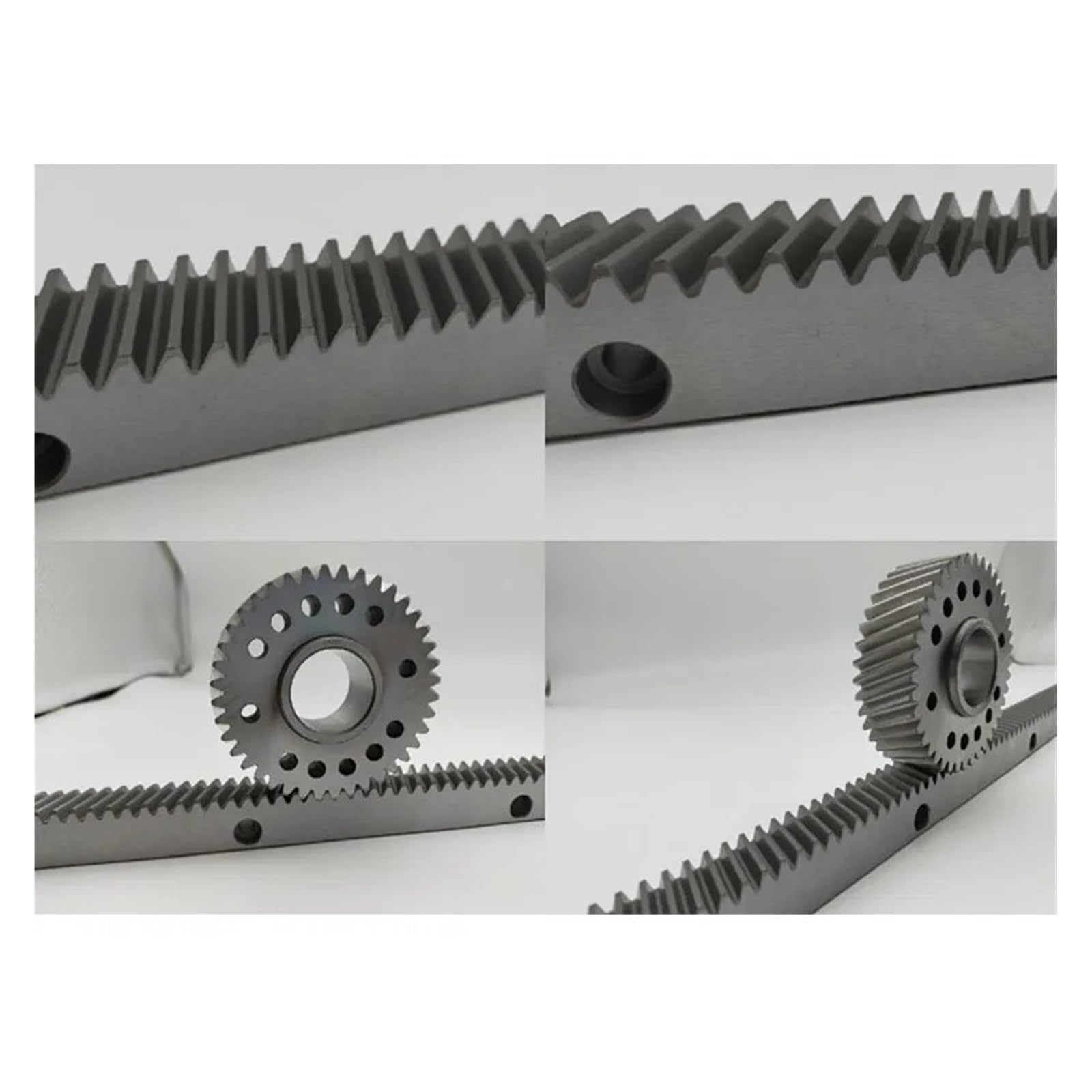 Cremallera de engranajes externa 1Mod de 500 mm for perfil de aluminio con ranura en V - Diseño de dientes rectos de precisión