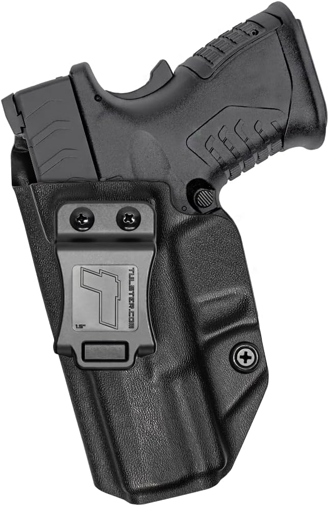 Tulster IWB Profile Kydex Holster in Left Hand fits: Springfield Armory XD-M/Elite 3.8" Compact 10mm/45ACP | Inside The Waistband Appendix Concealed Carry