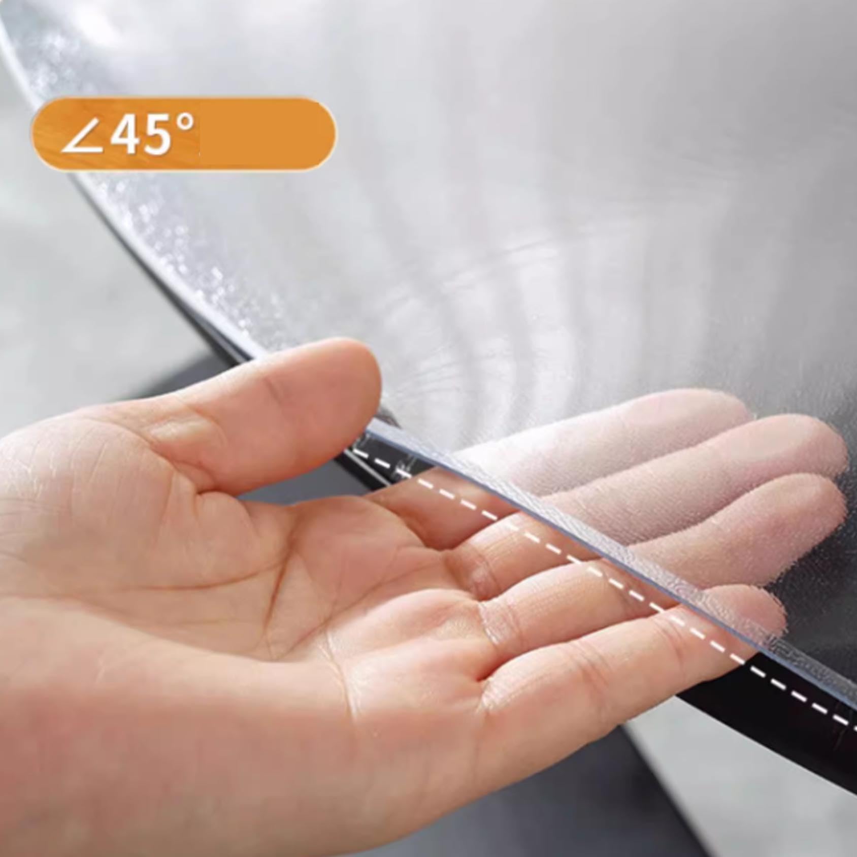 Pellicola Tovaglia Smerigliato Trasparente Rotonda per Tavolo,Spessore 2 mm, in PVC Resistente All'abrasione,per Scrivania Tavolo Rotondi da sala da Pranzo