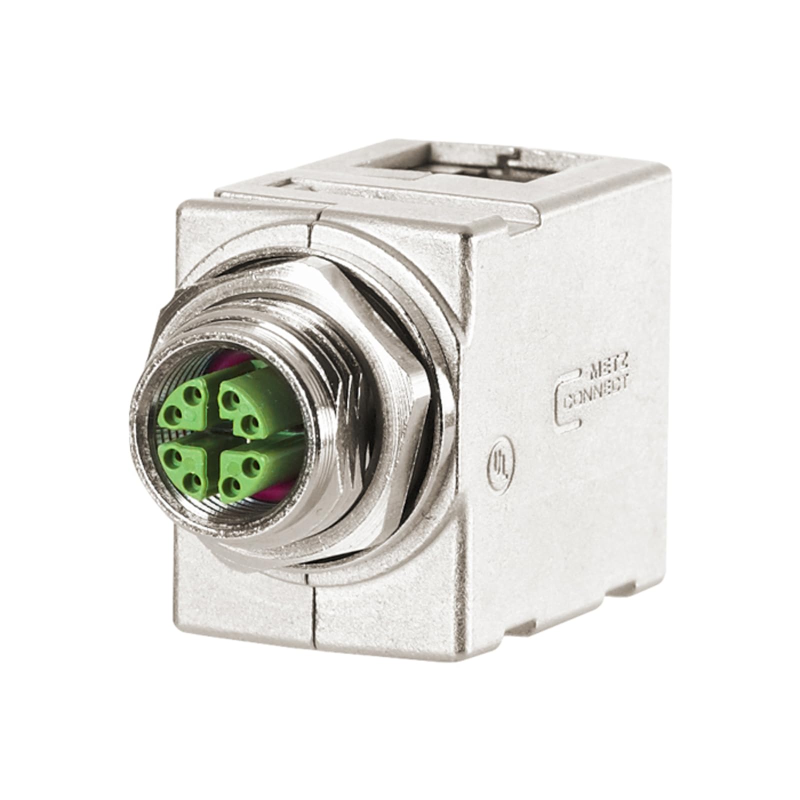 Casquillo M12-RJ45 acodado MWN911A415 conector de panel para armario