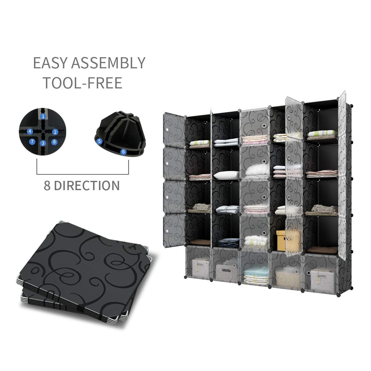 Buy KOUSI Cube Organizer Storage Cubes 14"x14" Cube (25 Cubes