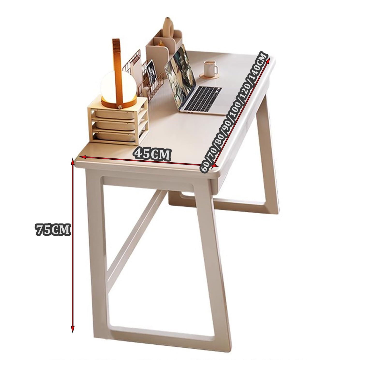Scrivania Per Computer In Legno Massello Scrivania Per Ufficio, Scrivania Minimalista In Legno Con Cassetto Per Studenti O Adulti 70/80/90/100/120/140 Cm(bianca,90X45X75CM)