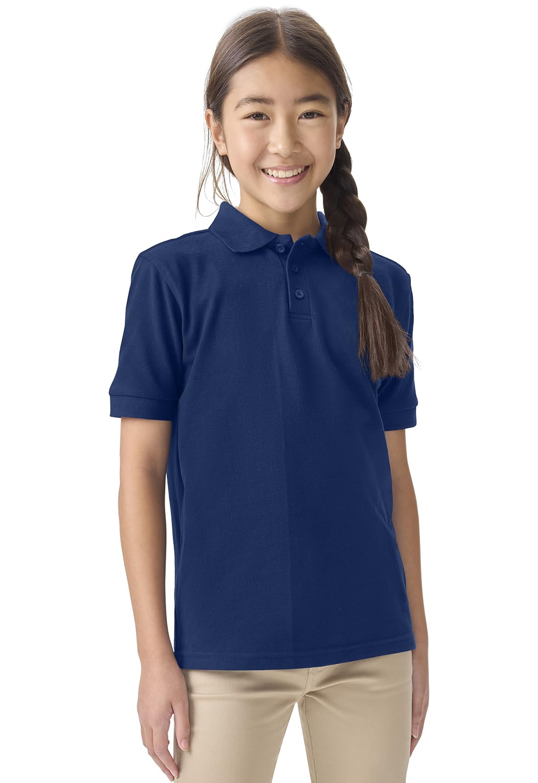 Classroom School Uniforms for Boys and Girls Short Sleeve Pique Polo