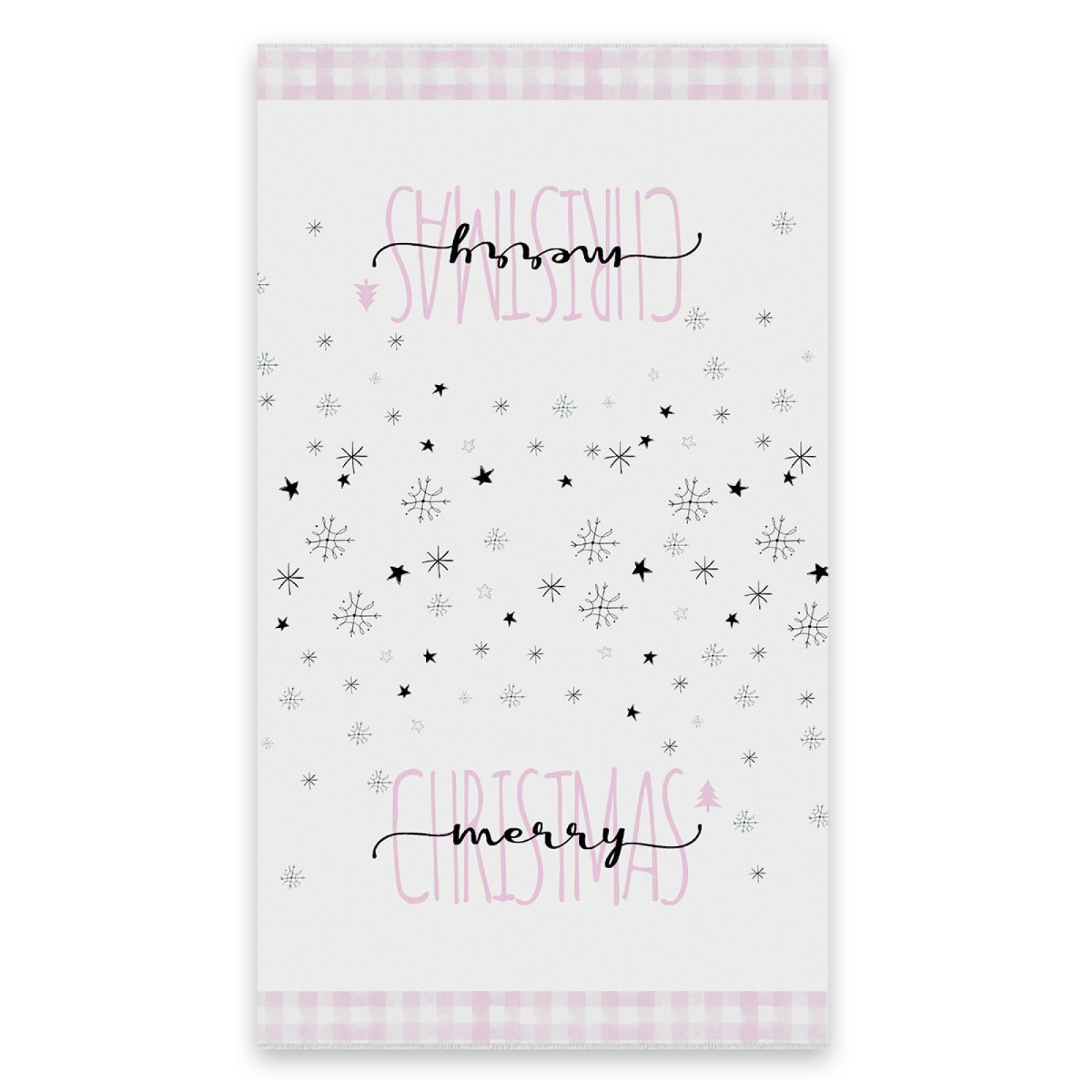 Paños de Cocina Navidad Rosa Trapos Cocina Suaves Lavable Poliéster Secado Rápido Reutilizables para Baño Barra Restaurante Picnic etc Toallas de Limpieza 4 Piezas (40x60 cm)