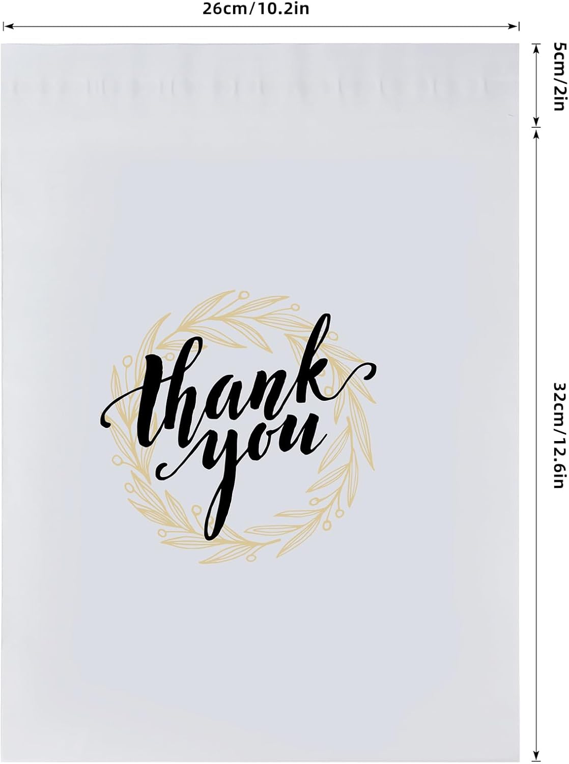 10x13 Inch TONESPAC 100 Pack 3.15Mil Poly Mailers Thank you Shipping Bags, Self-Sealing Non-Padded Envelopes for Small Business, Waterproof Poly Mailing Bags - Thank you