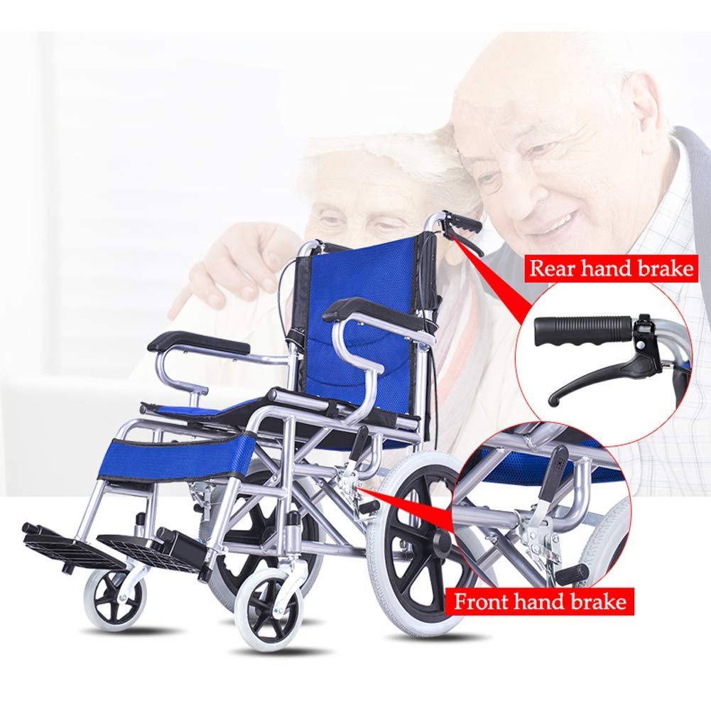 Silla de Ruedas Autopropulsable,Sillas de Ruedas con Chasis Ligero Y Plegable, Silla de Ruedas con Propulsión Auxiliar/Black