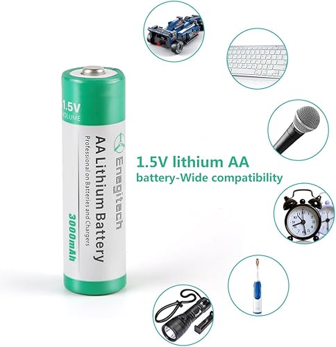 Miniatura 2 de Batería de litio AA, doble A, batería no recargable de 1.5 V, 3000 mAh, batería de hierro de litio de larga duración para cámara de seguridad Blink