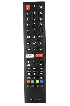 Compatible for Onida, VU, Lloyd TVs,Universal Smart TV Remote Control with YouTube and Google Play Function, Black, .(TKE-673)