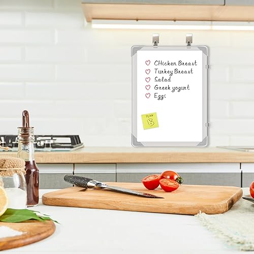 Miniatura 6 de Pizarra blanca de borrado en seco, 20 x 14 pulgadas (19.7 x 13.8 in) para pared, marco de aluminio para colgar para niños, dibujar y escribir enseñar