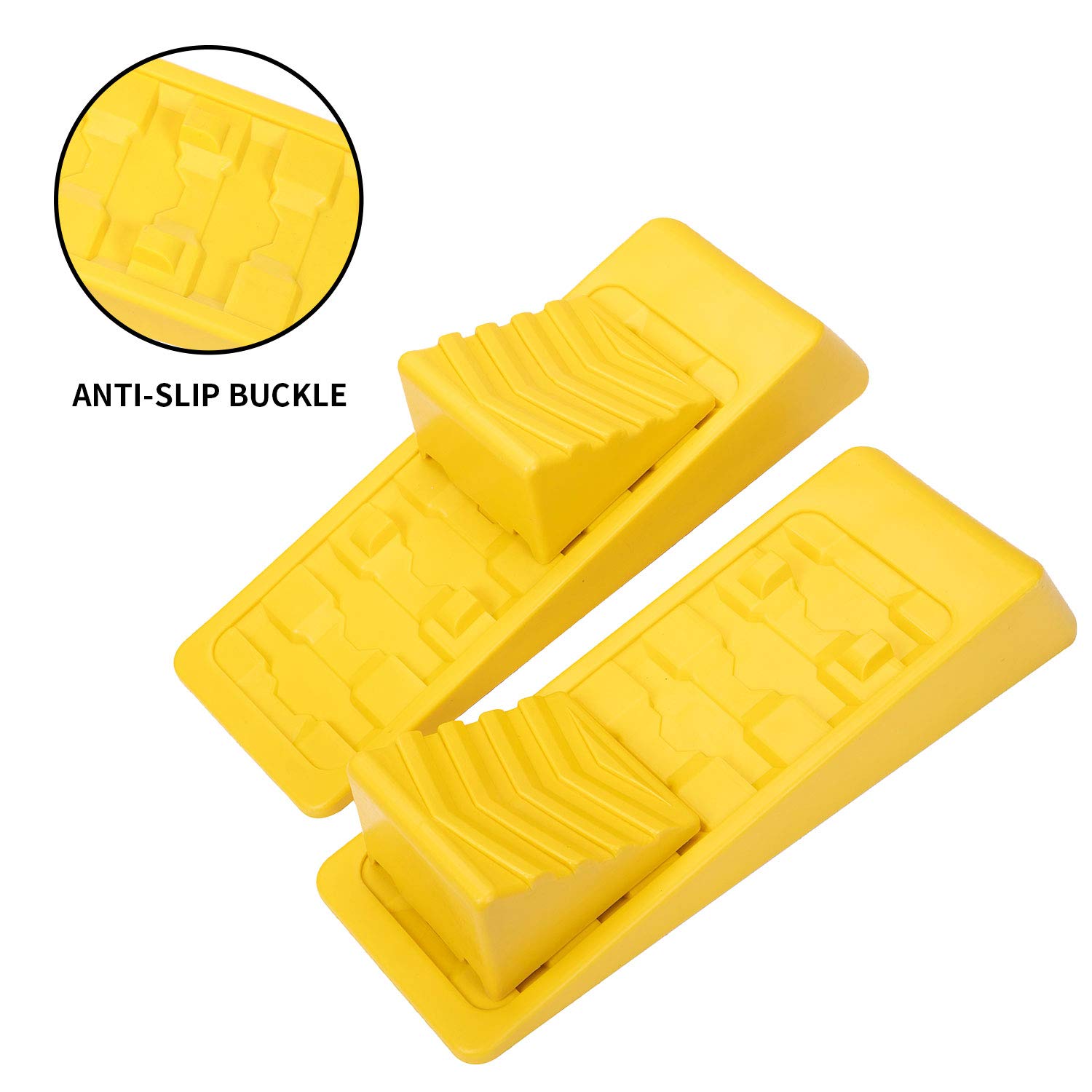 Homeon Wheels RV Leveling Blocks Wheel Chocks Heavy Duty Trailer