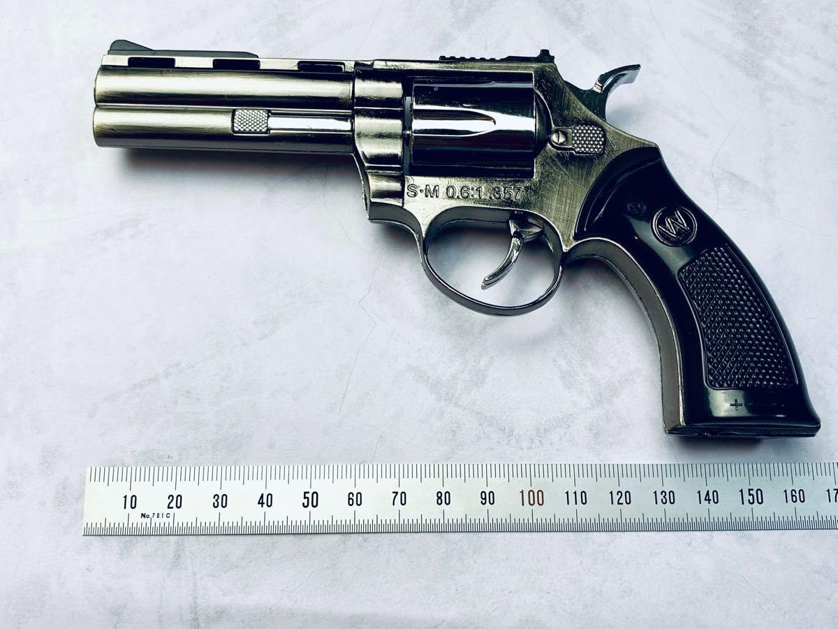 Amazon.co.jp: リボルバー型ターボライターガスライター拳銃型ライター 