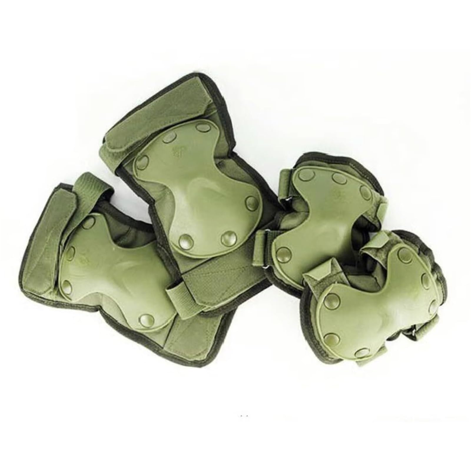Genouillères et coudières tactiques robustes de couleur OD pour l'entraînement sur terrain