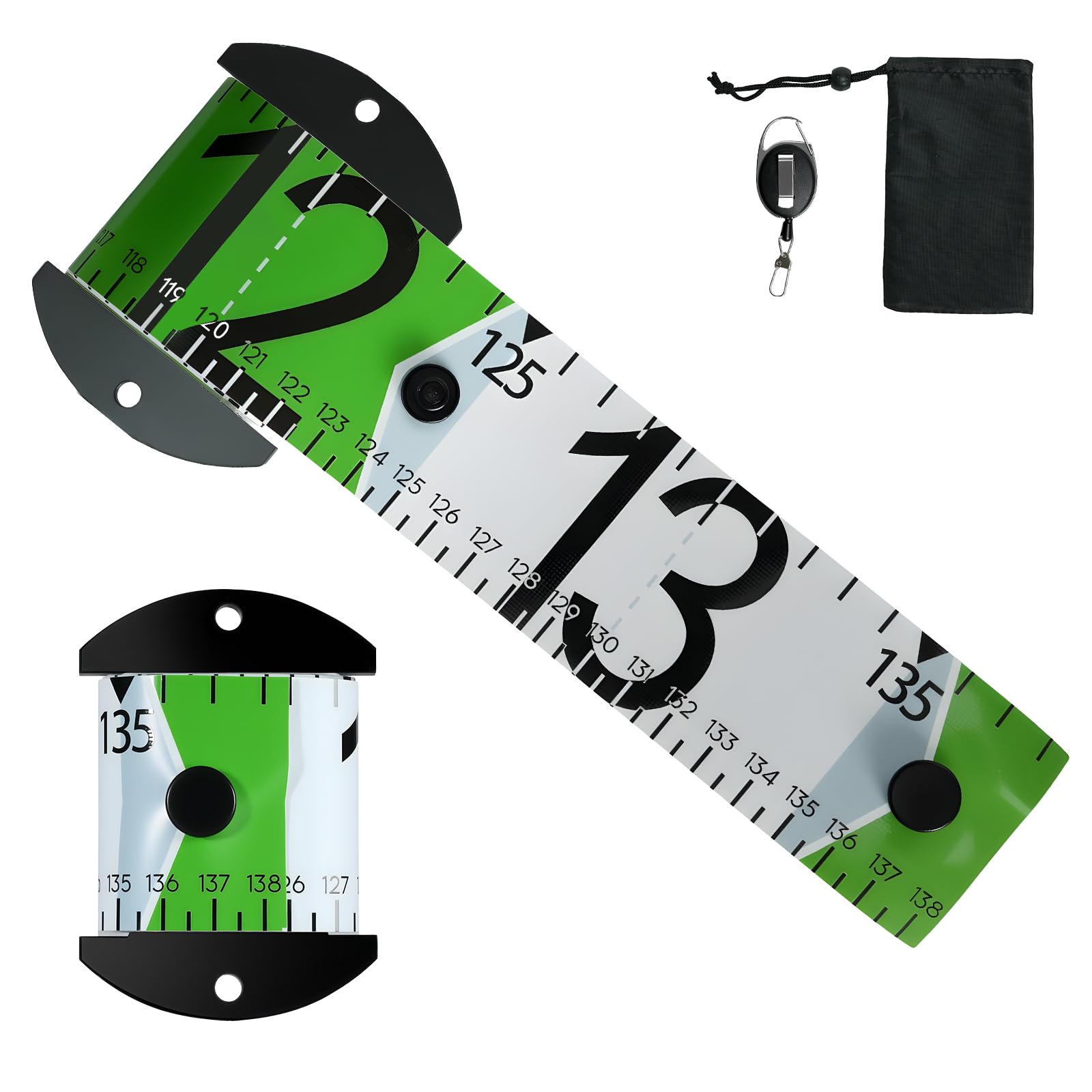 Cinta Métrica de Pesca,Regla de Pesca Plegable con Hebilla y Bolsa Almacenamiento,Impermeable,Portátil para Barco de Pesca, Pescadores, Pesca al Aire Libre,5x138cm,B