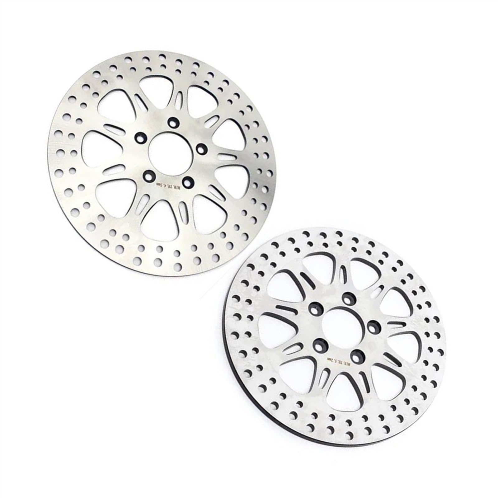 Rotor de Freno Rotores De Discos De Freno Trasero Delantero De Motocicleta para Harley para Davidson FXCWC para Rocker C Rueda Fundida 2008 2009 2010 2011(Silver)