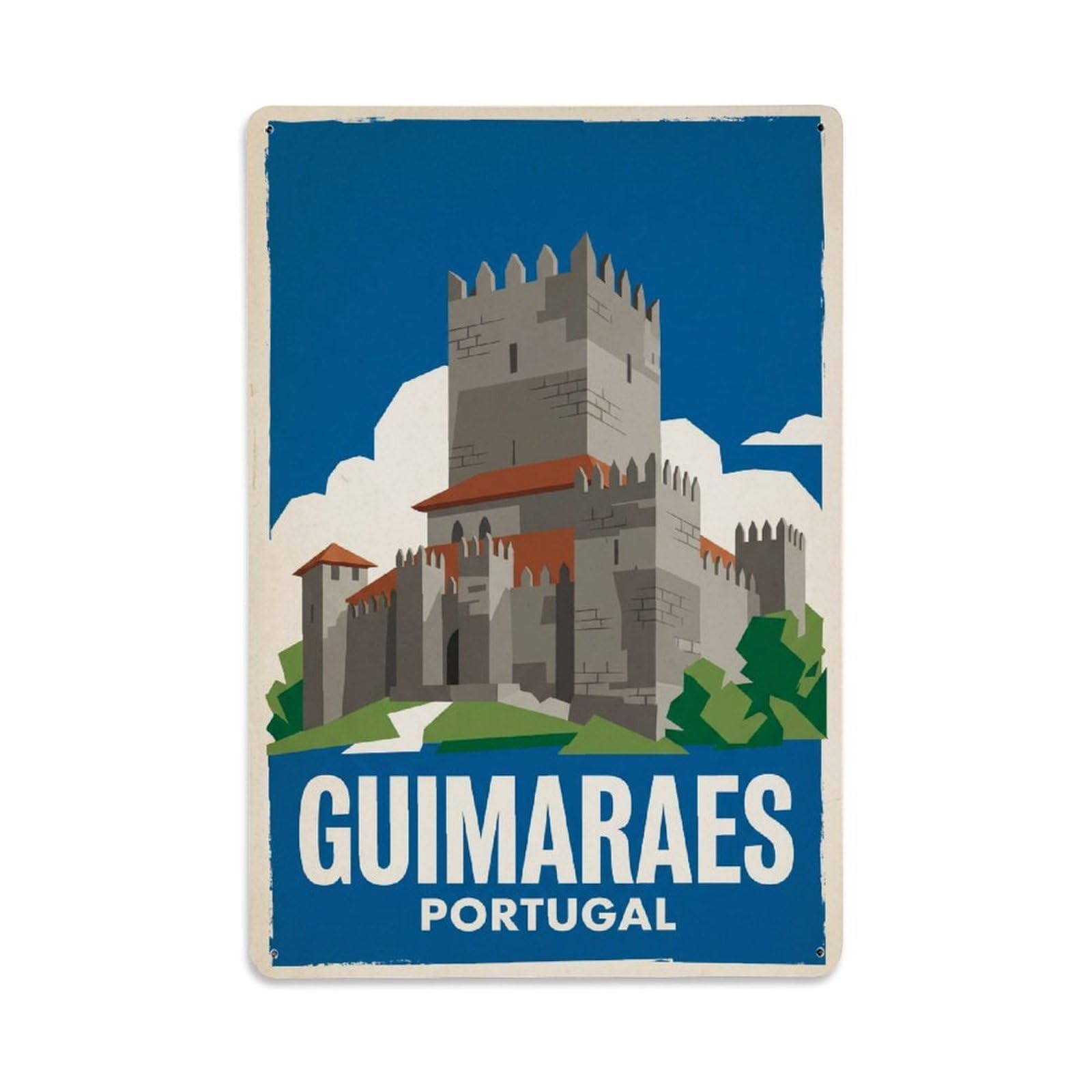 Portugal Guimaraes Vintage Metal Tin Sign