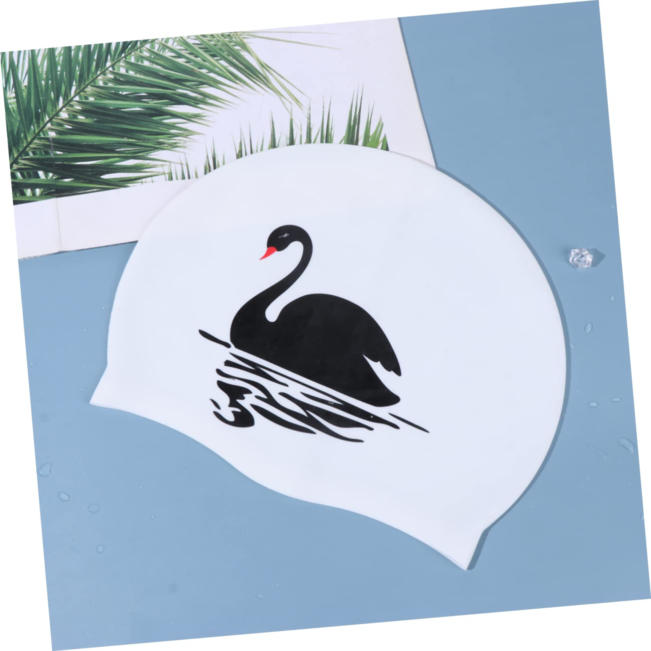 HANABASS Cappello Da Nuoto Cuffie Da Doccia Da Donna Cuffia Da Nuoto Impermeabile Cappelli Da Bagno Per Le Donne Cuffia Da Nuoto Per Adulti Cuffie Da Nuoto Per Donna Nuotata Bianca