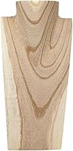 Coco Papaya Buste présentoir a colliers en bois brut 25cm