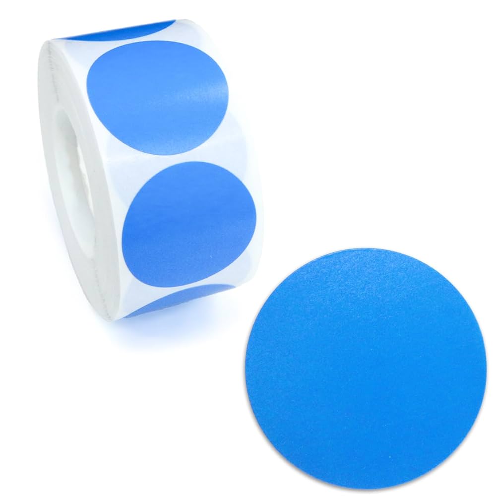 Amazon | 丸シール ラベルシール ロールシール 青 ブルー