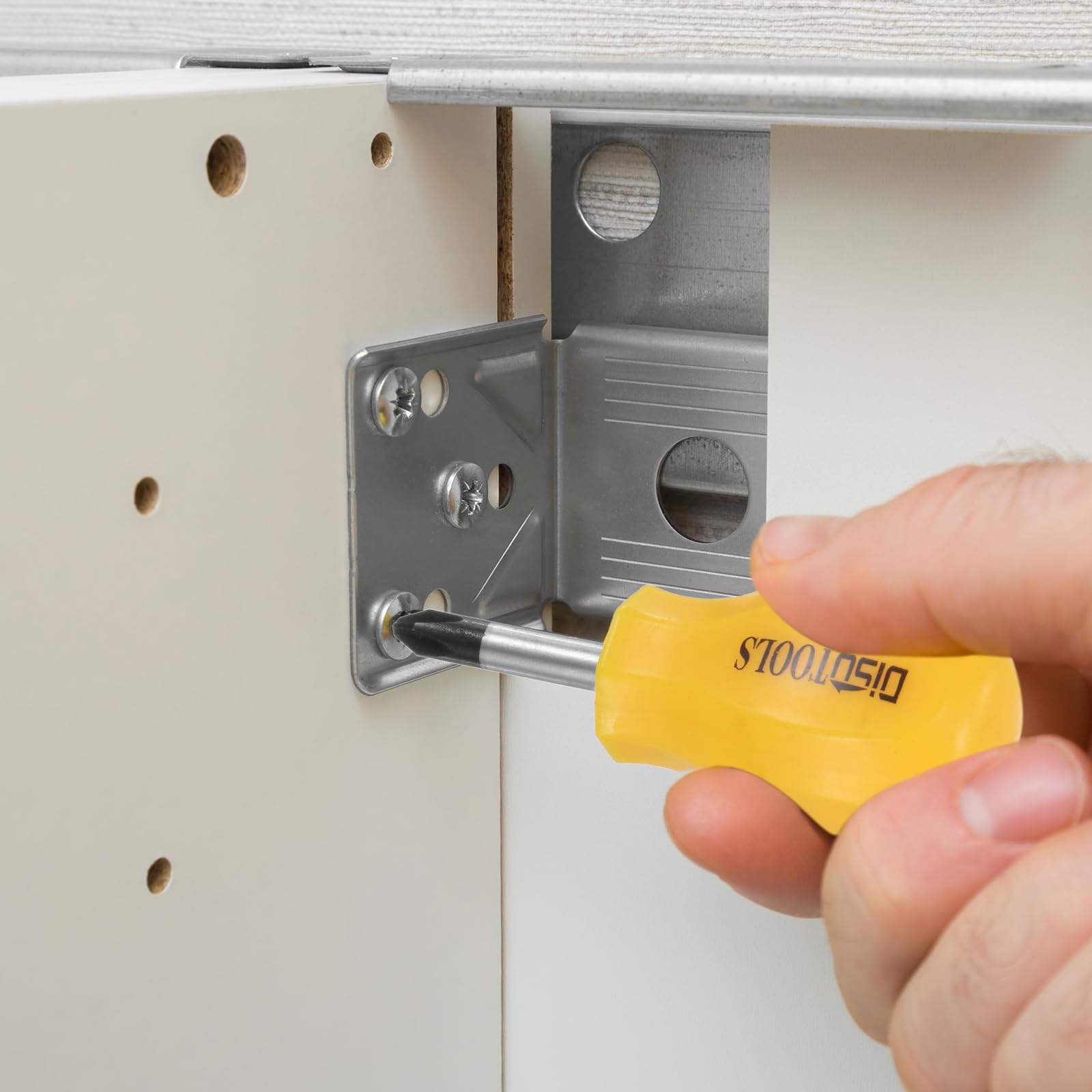 HARFINGTON 2 cacciaviti SL6 a punta corta e scanalata, cacciaviti magnetici a testa piatta CR-V, piccoli cacciaviti tascabili per riparazioni fai da te, giallo