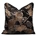 Janizy Housse de Coussin 30*50cm Housse de Coussin 2 Pièces Ensemble Chinois Classique Ginkgo Noir Or Polyester Matériel Carré Décoratif Taie d'oreiller pour Canapé Canapé Lit Décor À La Maison