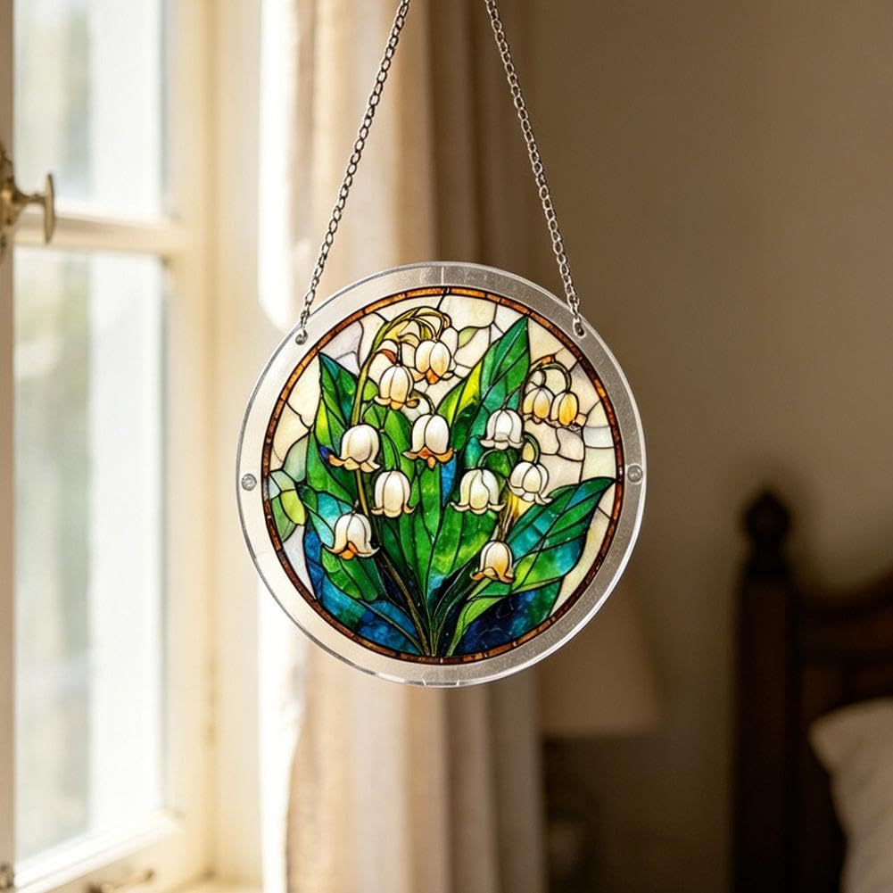 Acrylic Puzzles Suncatcher Window Hanging,83Pcs Sun Catcher Acrylic Puzzles Garden Decoration,Sun Catcher Stained Glass AcrylicPuzzle Decoration,for Women Men Birthday Mother's/Father's DayGift — view 23